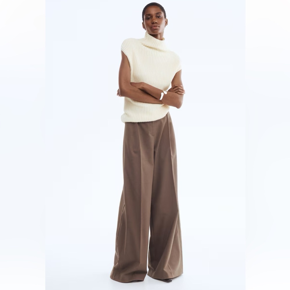 Premium Collection Wool Blend Mock Turtleneck Sweater Vest